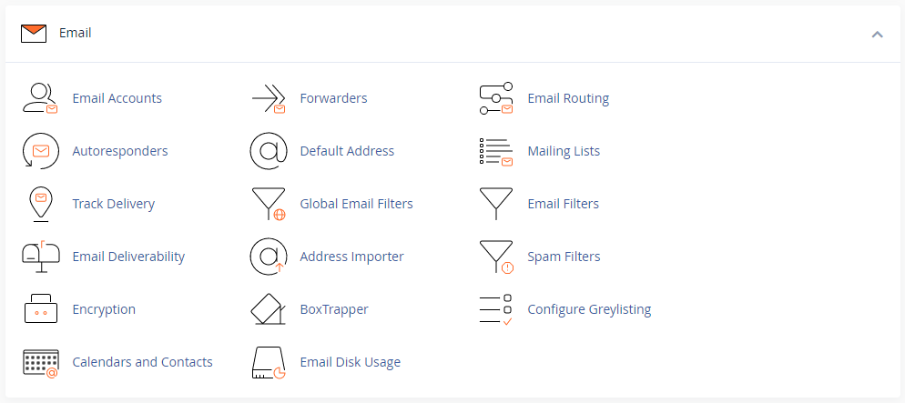 cPanel Email Section